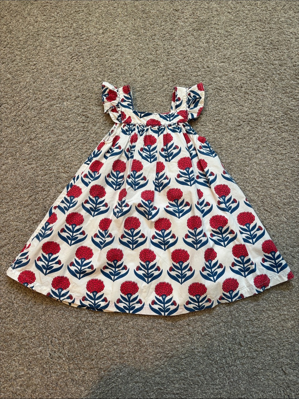 Almirah Girls Floral Print lined Sundress 3T